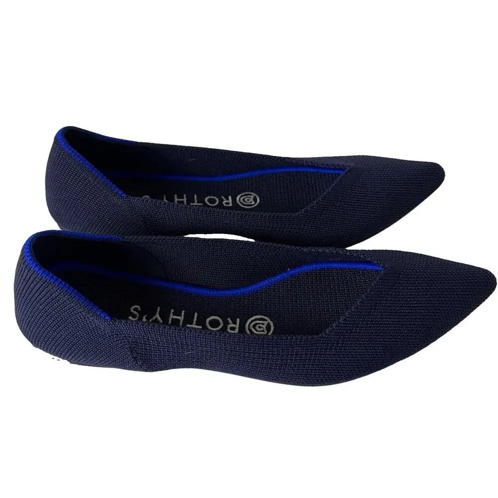 Rothy's The Point Flats Deep Navy Sz 7 EU 37.5